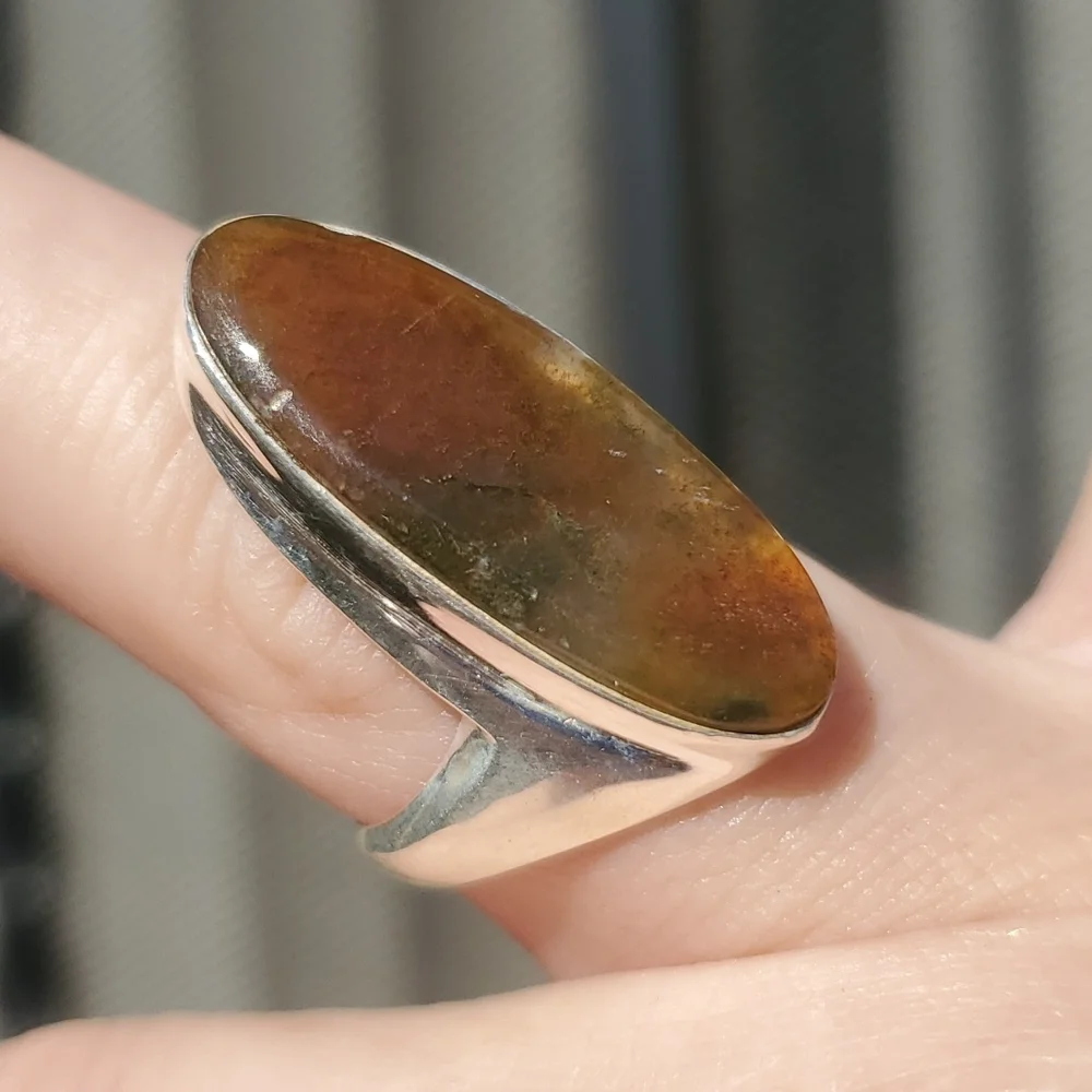 New Men's Bloodstone 925 Silver Ring. - Picture 3 of 12